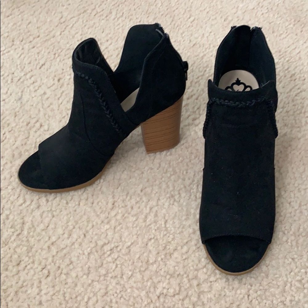 fergalicious peep toe booties